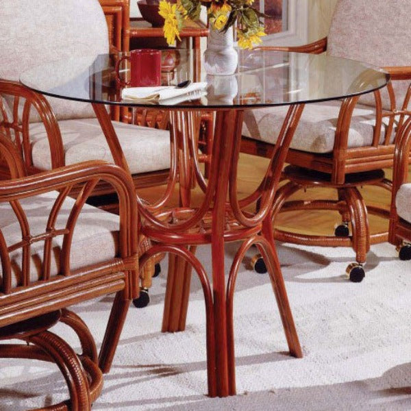South Sea Rattan New Kauai Indoor Dining Table With Size Options (Chairs Not Included)