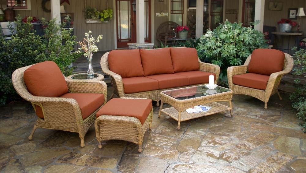 Tortuga Outdoor Sea Pines Resin Wicker Patio Furniture Set With Sofa