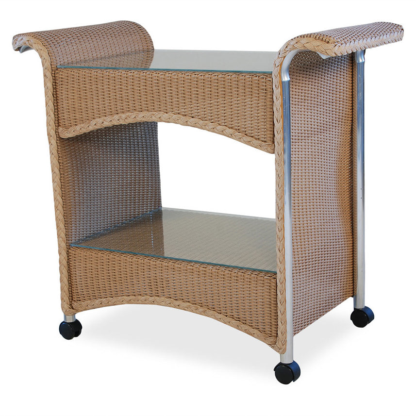 Lloyd Flanders Loom Castered Bar Cart