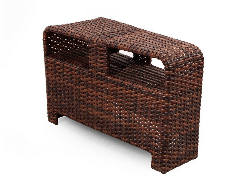 South Sea Rattan Saint Tropez Outdoor Wicker Sectional Wedge Table