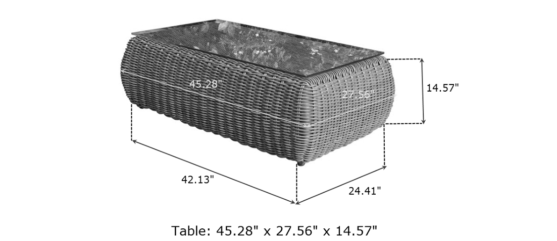OUTSY Milo table dimensions